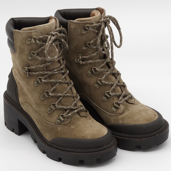 TORY BURCH Size 7.5 Lug‎ Sole Hiker Ankle Lace-Up Boots